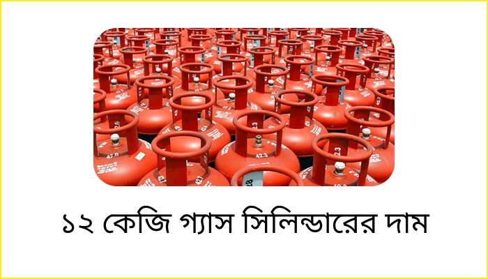 ১২ কেজি গ্যাস সিলিন্ডারের দাম